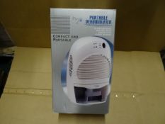 2 x H20 Portable de-humidifier. Compact and Portable. High retail value. Unchecked.Untested Boxed