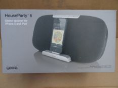 1 x Gear 4, House Party 6 Stereo Speaker for iPhone 5 and iPod. High retail value. Unchecked/
