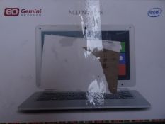 1 x Gemini NC11 Notebook with intel, with microsoft windows 8.1. 11.6 inch HD Screen. RRP £199!