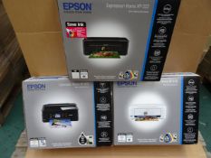 3 x Various Epson printers to include: 1 x Epson Expression home XP-315, 1 x Epson Expression home