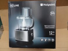 1 x Hotpoint HD Line 1000 Watt Multi Function Food Processor. 'Comes with 12 attachments'