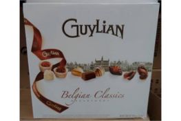 10 boxes of Guylian Luxury Belgian Classics - Each box contains 76 chocolates and is 880 Grams.