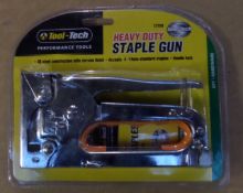 7 x Tool tech heavy duty staple guns, with staples. Brand new and packaged. RRP £105!