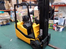 JUNGHEINRICH High Reach Tripple mast ELECTRIC FORKLIFT TRUCK. Truck Model Number: EFG DF 18 GE. 4.25