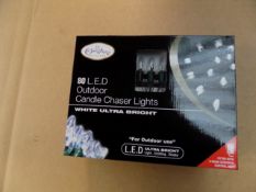 3 x The Christmas Workshop 80 LED outdoor candle chaser lights. Brand new and boxed. High retail