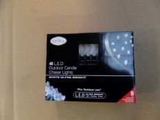 7 x The Christmas Workshop 40 LED outdoor candle chaser lights. Brand new and boxed. High retail