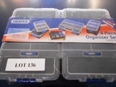 DRAPER 4 PIECE ORGANISER BOX SET
