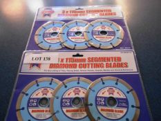 PACK OF 6  115MM DIAMOND TIP CUTTING BLADES