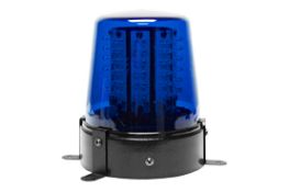 QTY 10 LED BLUE FLSHING BEACONS 240V DIM 134X108X143 FLASHING BEACONS 240V DIM 134X108X143