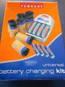 UNIVERSAL BATTERY CHARGING KIT WITH ADAPTORS BATTERIES NOT INC