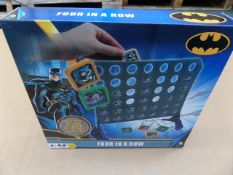 4 x DC Comics Batman 4 in a Row Game. Each set includes (42 chips, 21 blue and 21 yellow and a