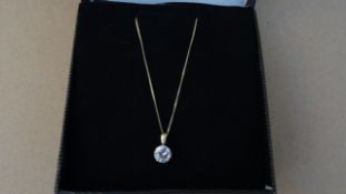 1 x 9 Carat Yellow Gold Chain with Cubic Zirconia Pendant. Retail value £79.