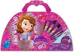3 x Sofia the First Carry along art case. Each set includes: 12 Markers, 12 Crayons, 12 Pains,