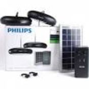 5pcs - Brand new Philips solar Light - rrp £59.99 - includes solar panel / 2 led lights / battery