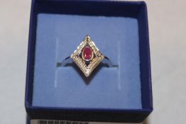 Ruby & Diamond Ring - No VAT on this item