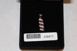 Ruby and Diamond Pendant. - No VAT on this item