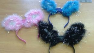 1000pcs x assorted LED flashing bunny ears - mixed colours brand new