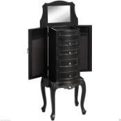 NEW Noir Black Jewellery Armoire, Shabby Chic MPN 13564 RRP £360 New & boxed perfect stock. Inspired