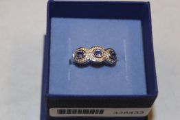 Purple Topaz & Diamond Ring - No VAT on this item