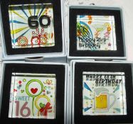 10 GLASS CELEBRATION PAPER WEIGHTS IN THERE OWN DISPLAY BOXES RRP CIRCA £9.99 EACH NO VAT.. CAN
