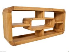 NEW Blue Bone Designer Large TV Media Unit, Modern Solid Oak - up to 55