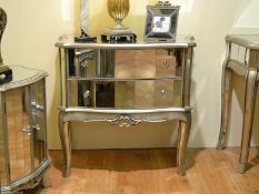 NEW Argente Mirrored 2 Drawer Chest, product code 13012 RRP £480. New and boxed perfect stock.