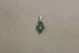 Green Topaz & Diamond Pendant - No VAT on this item
