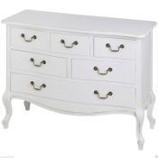 NEW White Room 6 Drawer Chest, French Country, Shabby Style. Product code 7311 RRP £454. New and