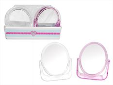 750pcs x MIRROR DOUBLE-SIDED (2/colours) Brand new mirror Loose - pallet