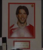 RUDD VANN NISTLEROY SIGNED FRAMED PHOTO, PIC SHOWS MARKS ON IT BUT THERE IS NO MARKS ON PICTURE IT