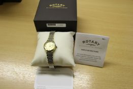 Ladies Rotary Date Face Circular Bracelet Strap Watch RRP £169.99