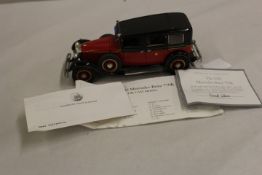 Franklin mint collectable car with papers and certificate of authenticity
