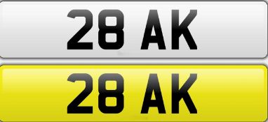 Private / Cherished number plate currently held on retention:  28AK