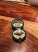 3.07ct round diamond solitaire set in white gold