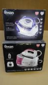 2 x Swan Steam irons to include: 1 x Swan Pressurised Steam Generating Iron with steam pro