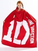 12 x One Direction Sleeved Fleece. 'Relax in comfort' 120cm x 140cm. High retail value. Brand new
