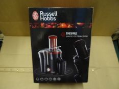 1 x Russell Hobbs Desire Juice Extractor 550w. High retail value. Unchecked/Untested boxed