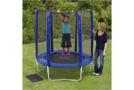 1 x Pallet to contain 6 x Plum 8 Foot trampolines with enclosures. UNCHECKED/UNTESTED CUSTOMER