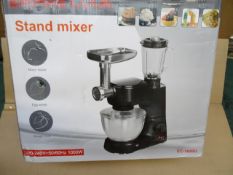 1 x Empire cook Stand mixer. E-160BG. 1000 Watt. With mixer blade, egg whisk, Dough hook. Approx RRP
