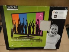 1 x Technika 24 inch HD Ready Slim LED TV. LED Technology, Built in freeview,  USB Multimedia
