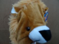 24 x Brite Power Lion kids Plush animal hats with built in hand warmers, Keep your little one warm