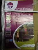 1 x Pallet to contain 6 x Plum 8 Foot trampolines with enclosures. UNCHECKED/UNTESTED CUSTOMER