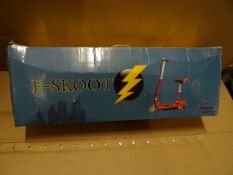 1 x E-Skoot 120W Electric Scooter- RED. RRP £229! Unchecked.Untested boxed customer return.