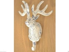 3 x Sass & Belle Stag Head Deer Wall Door Hook Hanger Shabby Vintage Distressed Chic New and boxed