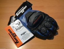 Furygan FRG 6 LEATHER Motorbike Sport Glove BLK/BLU Size XXL BNWT. The leather Furygan FRG6  glove