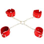 Red Handcuff and Ankle Cuffs RRP £31.99