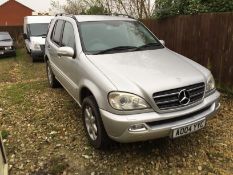 2004 mercedes ml 270 cdi diesel, auto, black leather, 67,000 miles, MOT April 24th 2015