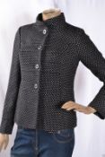 JOHN LEWIS Dani Military Cut Jacket Black/White Polka Dot size 12 RRP £69 New BNWT perfect stock.