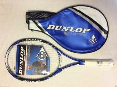 4 x DUNLOP 2 Hundred Twenty 7 Tennis Racquet & Cover Grip 3 (4 & 3/8