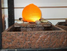 4 x Indoor water fountains complete with stones each one is 30 cms x 30 cms  and stands 20 cms high